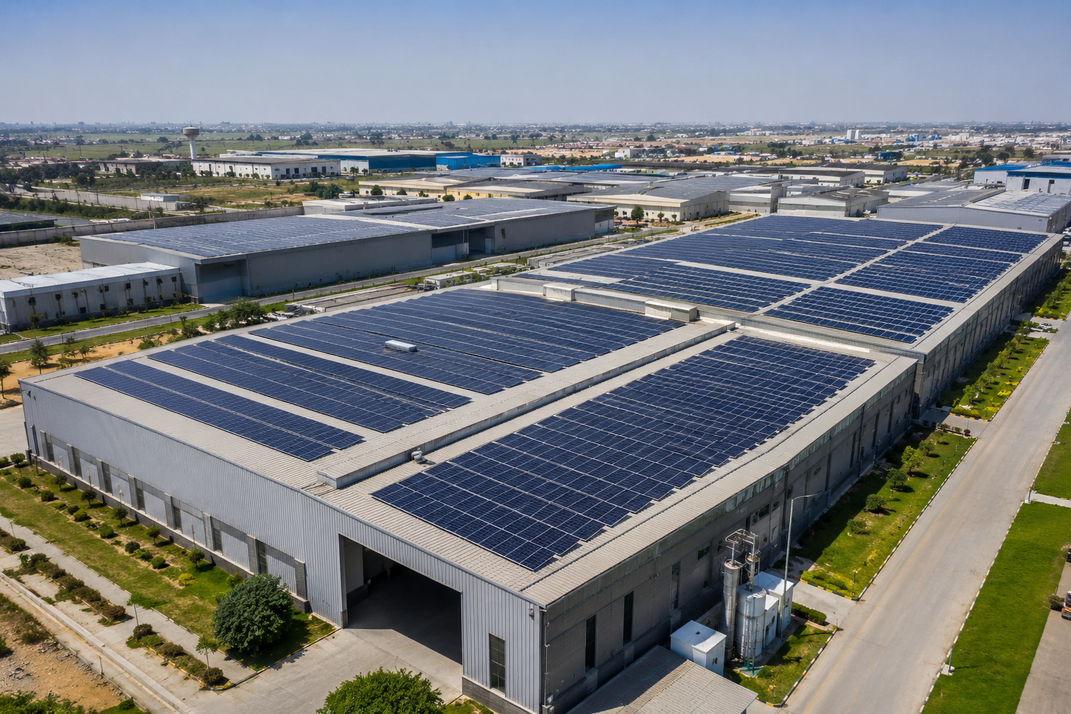Industrial rooftop solar solutions
