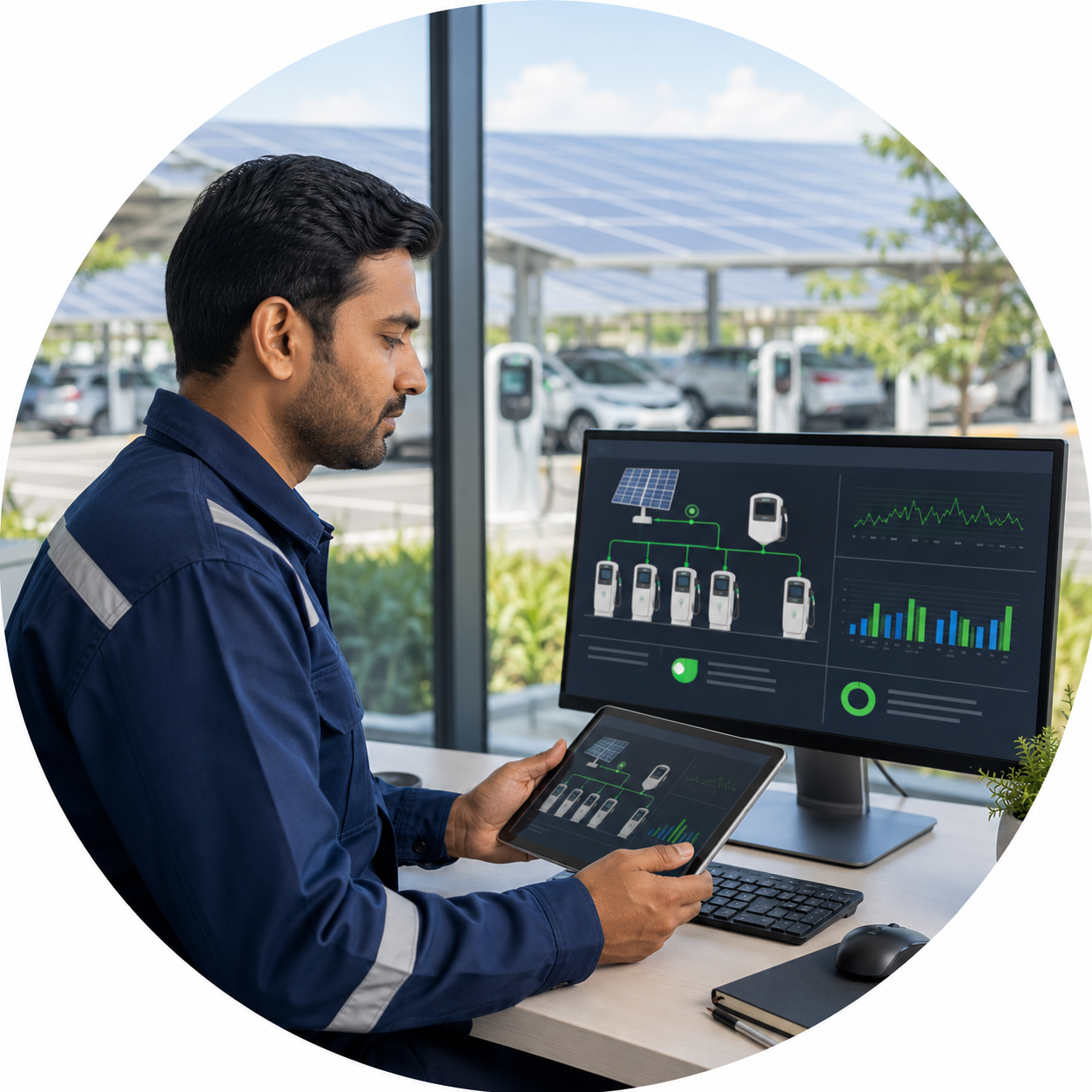 EV charging monitoring and technical support