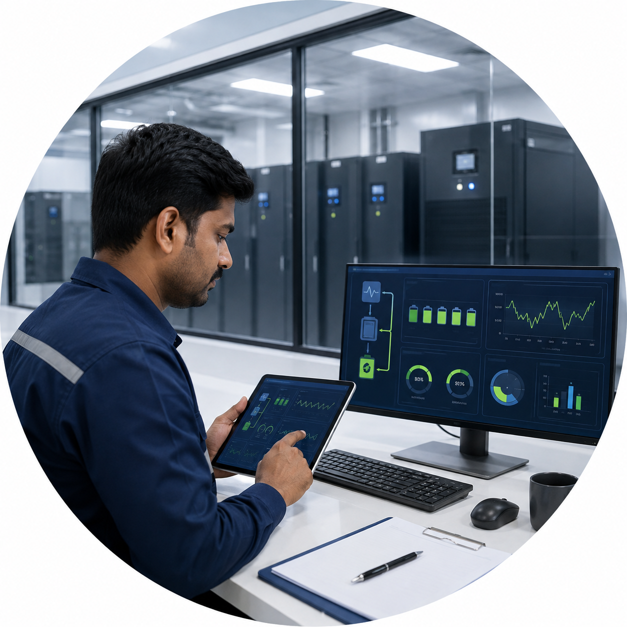 UPS performance monitoring and maintenance