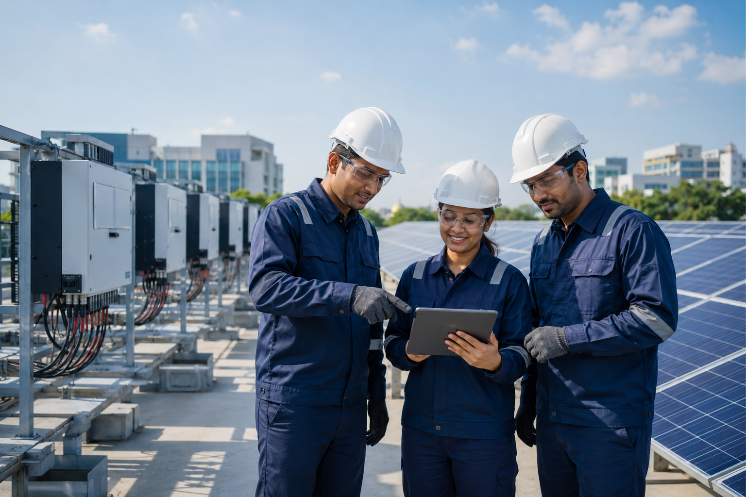 Dewmak Energy solar operation and maintenance team
